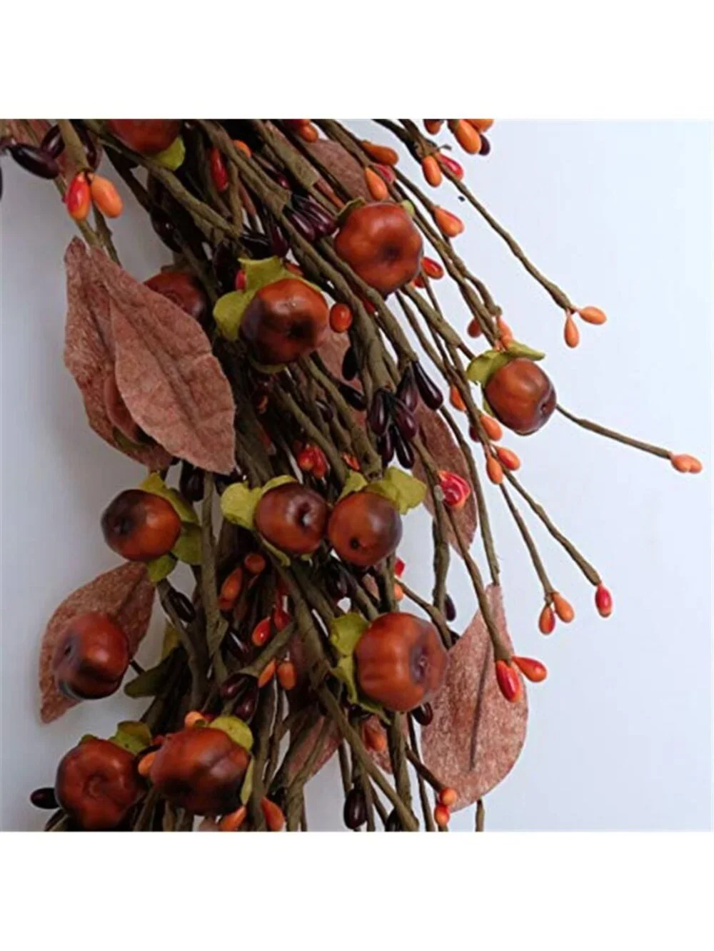 Mini Pumpkin Pip Berry Wreath for Front Door 12 Inches Fall Wreath Indoor